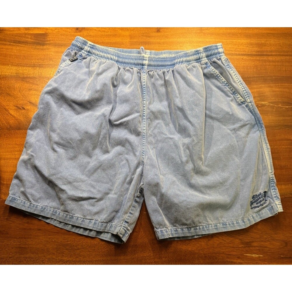 Crazy Shirts Hawaii Blue Hawaii Dyed Twill Shorts Mens XL Blue 6" Inseam Cotton
